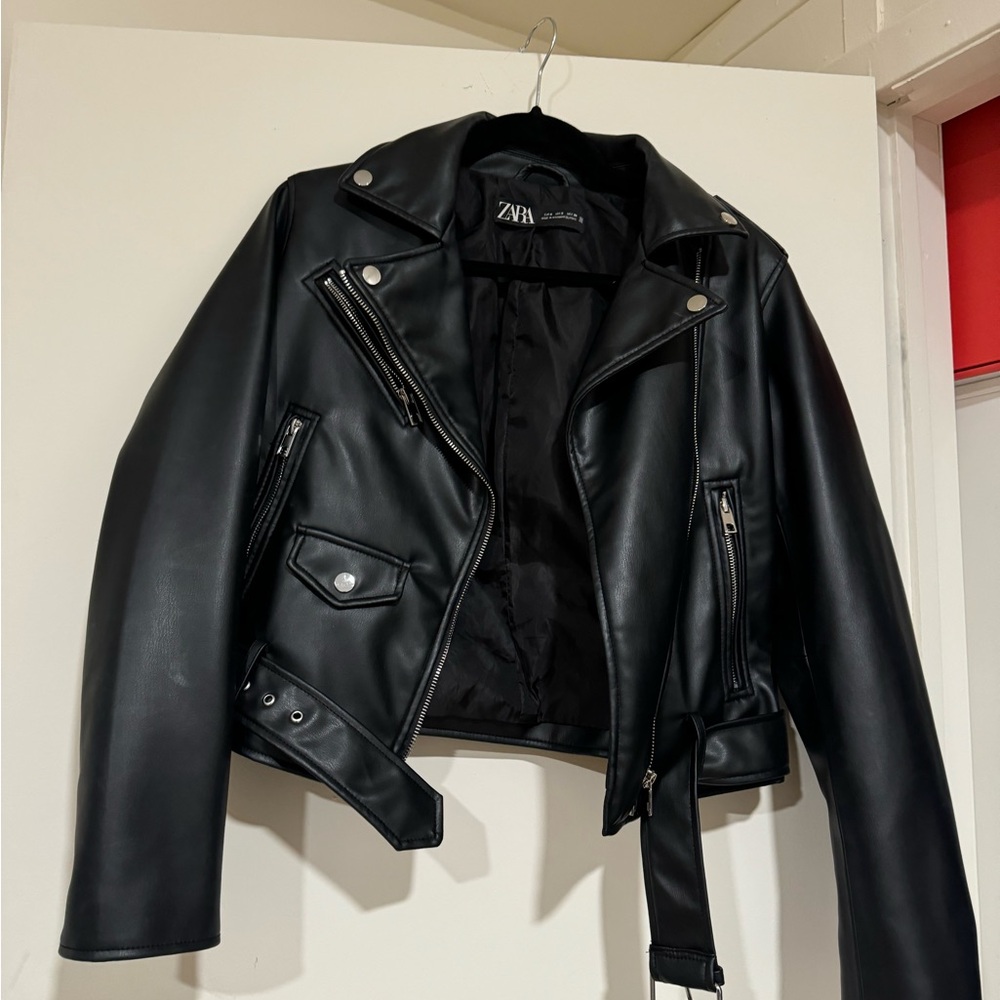 Zara Leather Moto Jacket